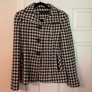 Houndstooth Pea Coat